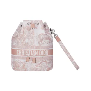 DIOR Travel Fabric Clutch Women's Pink