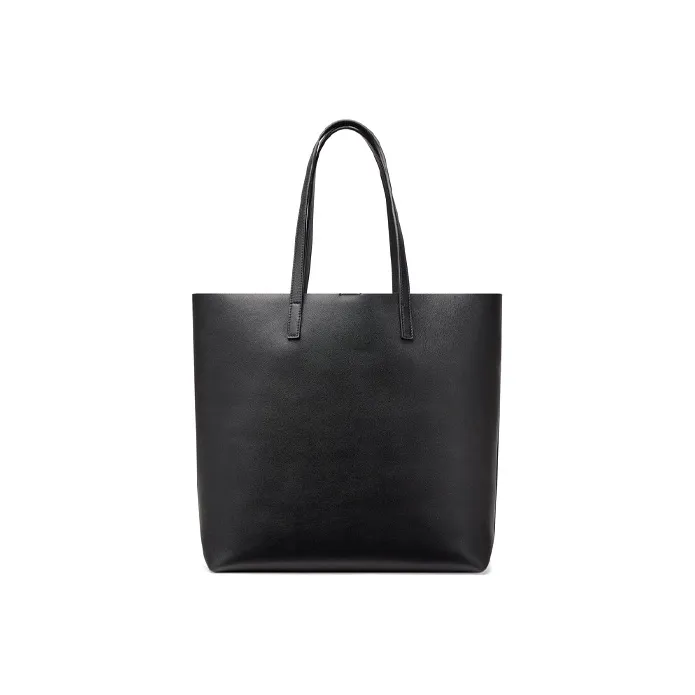 FANSIZHE Virtus Cow Leather Tote Bag Shopping Bag One Shoulder Handbag Men's Black-2