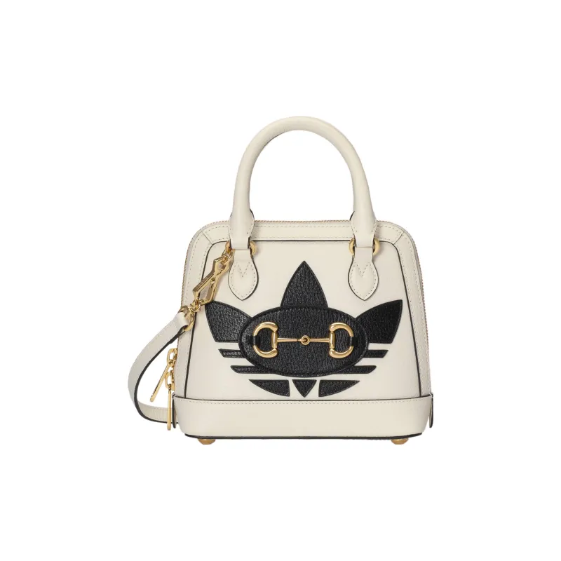 GUCCI Horsebit 1955 Leather Handbag Mini Women's White-0