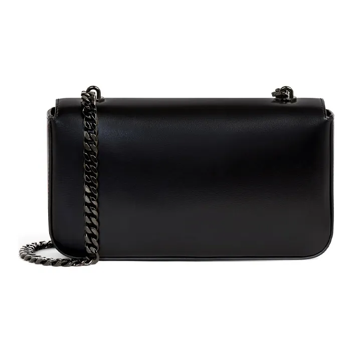 CELINE Triomphe Arc De Triomphe Allblack Shinny Smooth Cow Leather Shoulder Bag, Handbag, Shoulder Bag Women's Black-1