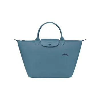 LONGCHAMP Le Pliage Club Canvas One Shoulder Handbags Medium Size Women's Blue