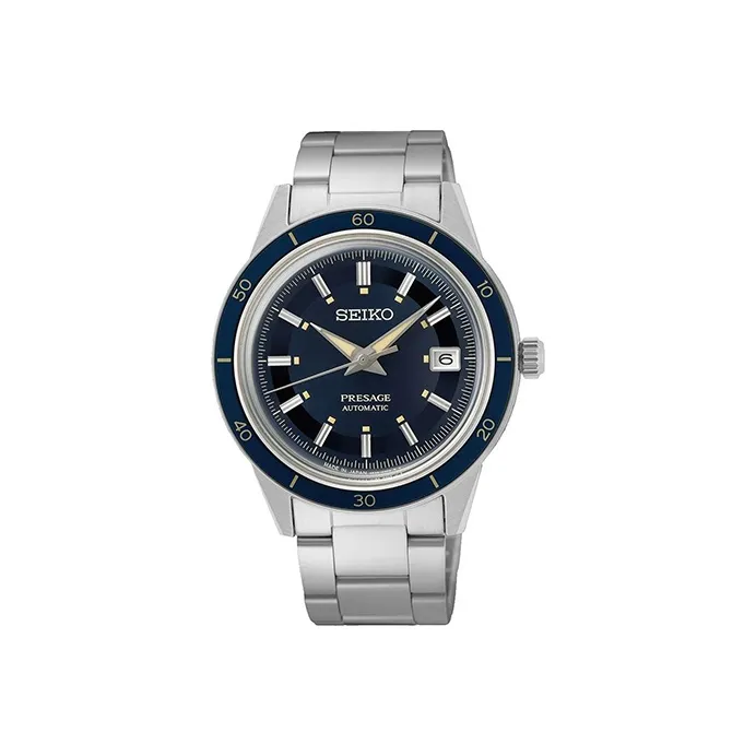 SEIKO Presage Series Automatic Mechanical Movement Stainless Steel Strap Watch Men's Watches Blue Dial SRPG05J1-0