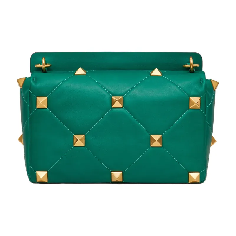 Valentino ROMAN STUD Nappa Sheep Leather Portable Crossbody Bag Shoulder Bag Women's Green-2