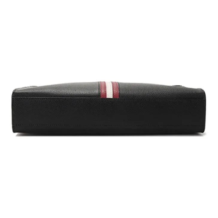 BALLY Leather Clutch Men's Black-4