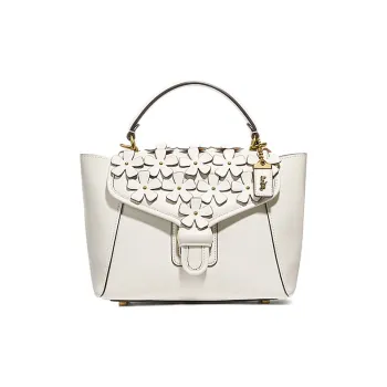 COACH Courier Leather Handbag Crossbody Bag Shoulder Bag Medium Size Women's Pink White