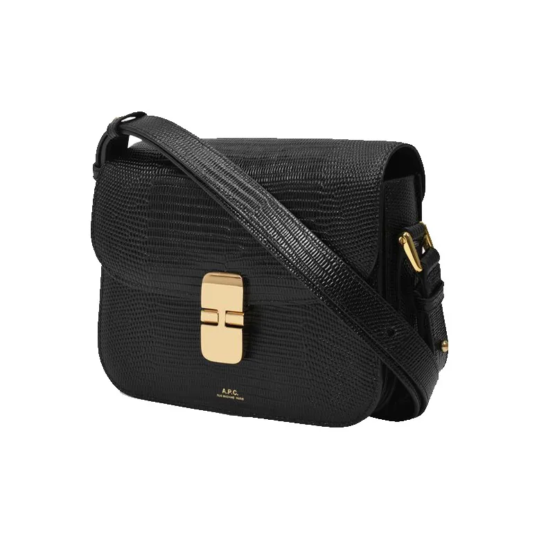 A.P.C Cow Leather Shoulder Bag Women's Black-1
