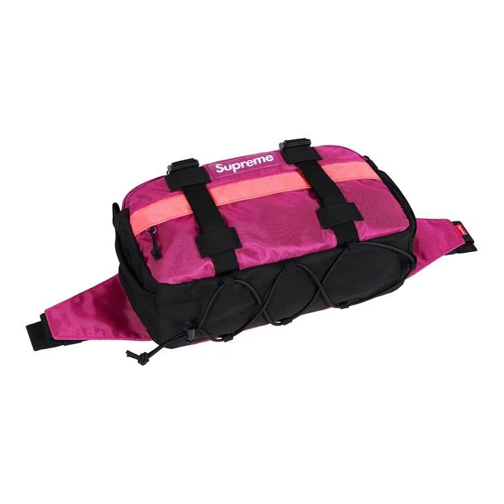 Supreme Nylon, Leather Sling Bag, One Shoulder, Crossbody, Fanny Pack Regular Unisex Purple-2