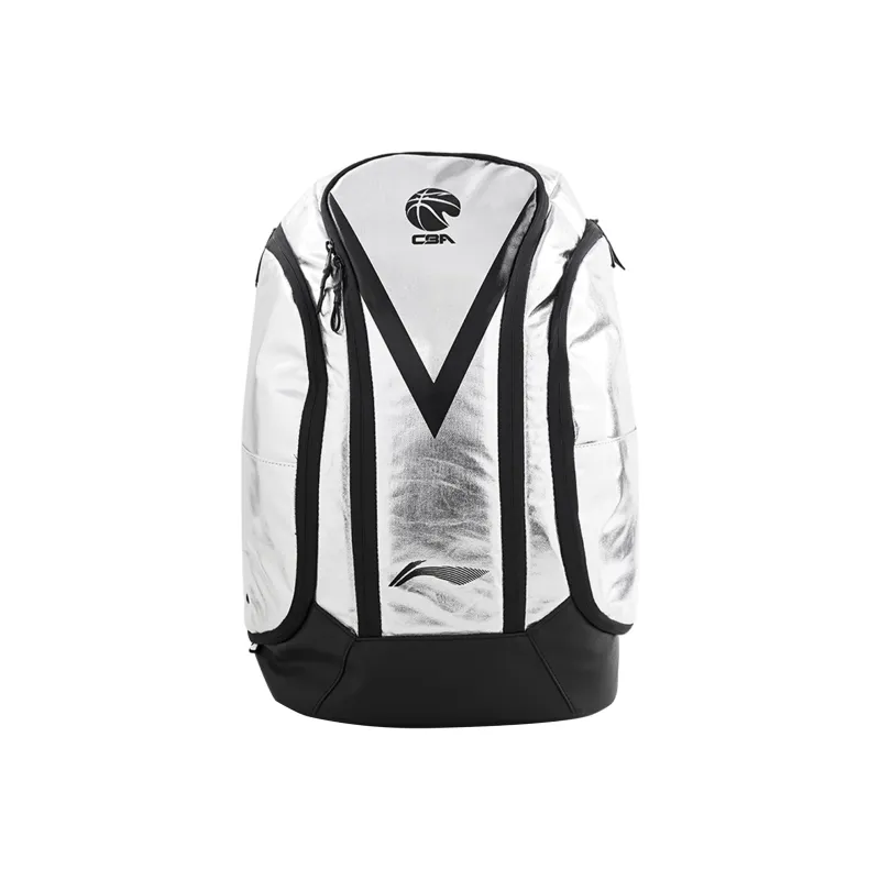 LiNing Fabric Backpack Regular Unisex Silver/Black-0