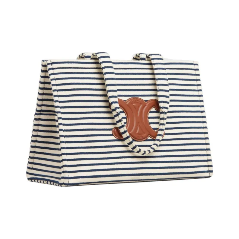 CELINE Cabas Fabric With Cow Leather Tote Bag, Shopping Bag, Handbag, Shoulder Bag Unisex-2