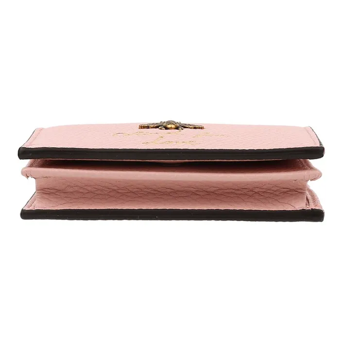 GUCCI Leather Wallet, Card Holder Women's Light Pink-6