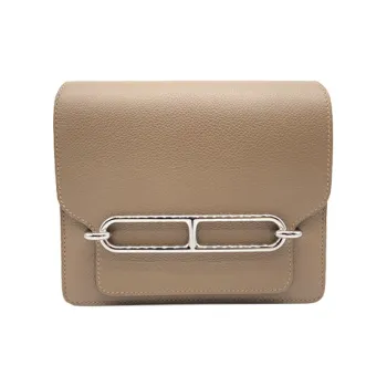 HERMES Roulis Leather Handheld Shoulder Bag Crossbody Bag Mini Women's D0 Beige De Weimar Milk Tea Brown