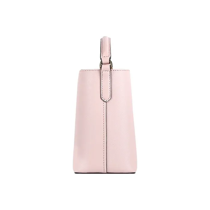 MICHAEL KORS Cow Leather Bucket Bag, Shoulder Bag, Crossbody Bag, Handbag Trumpets Women's Soft Pink-5
