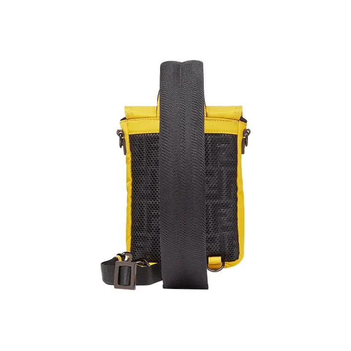 FENDI Leather, Nylon Sling Bag Men's Yellow-2