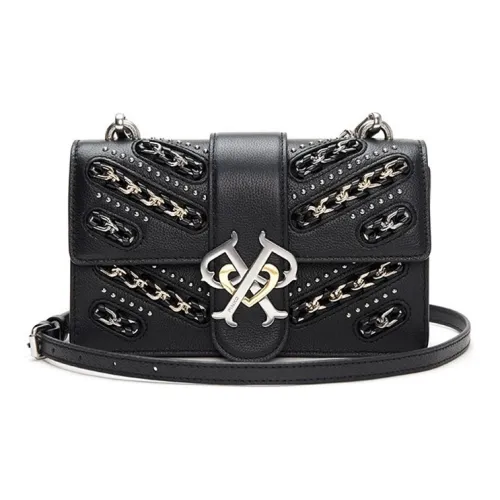 PINKO SIMPLY Leather Swift Bag Crossbody Bag Shoulder Bag Women's Black
