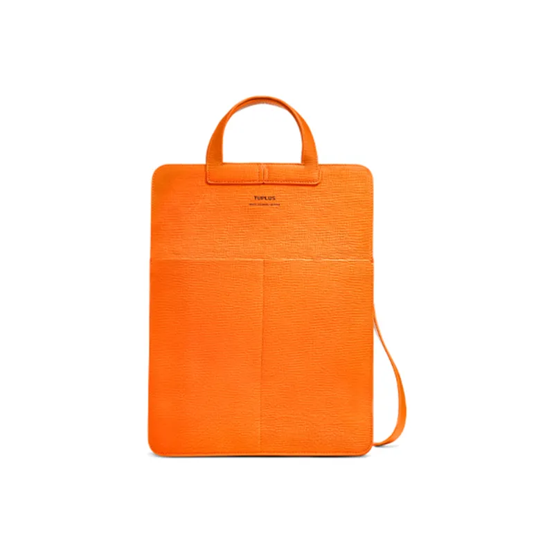 TUPLUS Top Grain Cow Leather Tofu Bag Commuter Bag Laptop Bag Handbag Medium Size Women's Multicolor-18