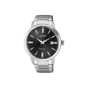 CITIZEN Automatic Mechanical Movement Titanium Strap Watch Men's Watches Black Dial NJ2180 89H
