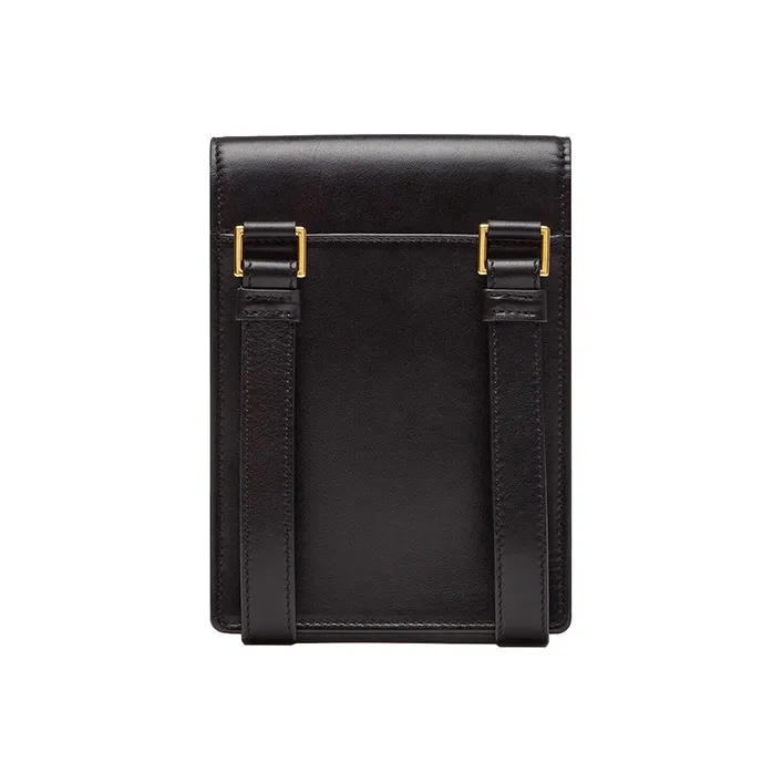 VERSACE Cow Leather Camera Bag Shoulder Bag Crossbody Bag Men's Black-2