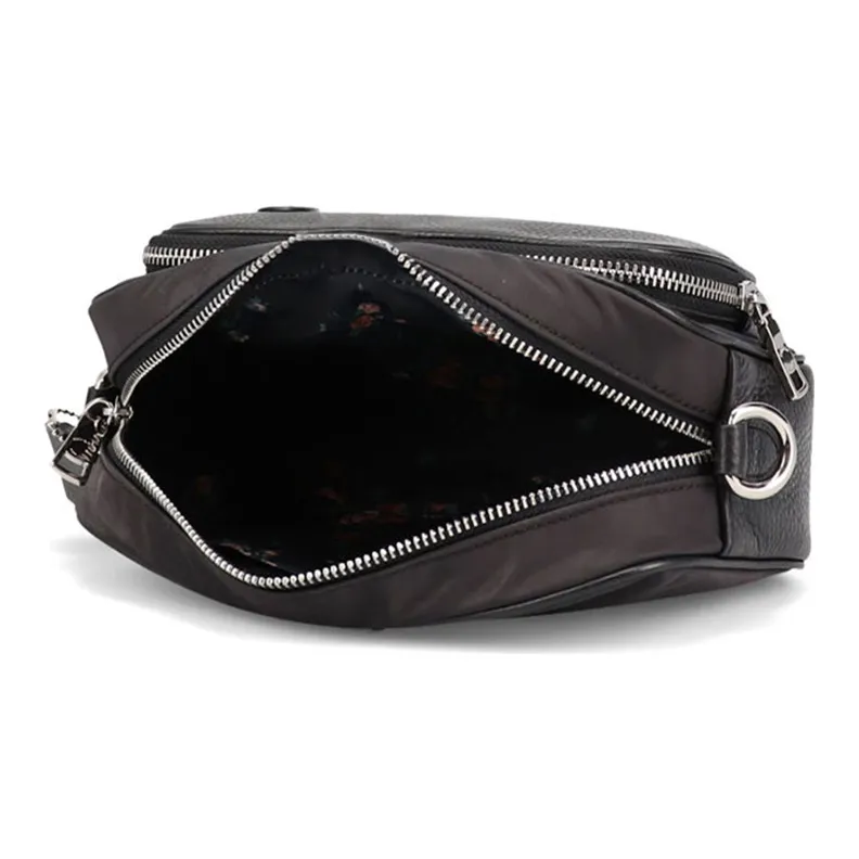 COACH Court Cow Leather Crossbody Bags Shoulder Bags Men's Black-3