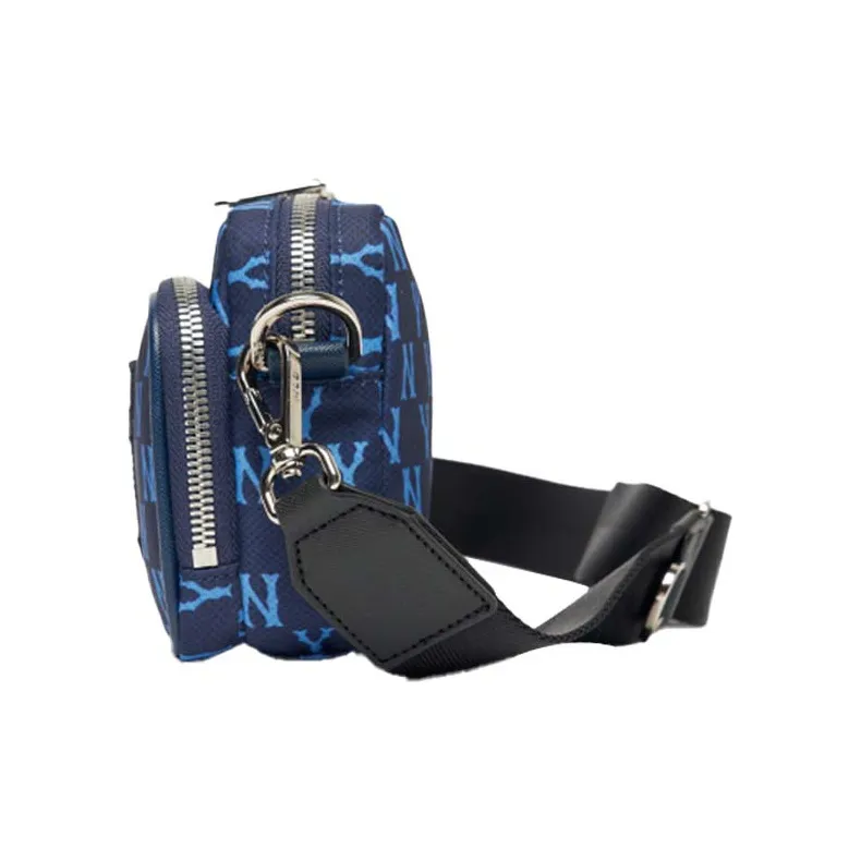 MLB Monogram Collection Polyester Combo Bag, Shoulder Bag, Crossbody Bag Mini Unisex Dark Blue-3