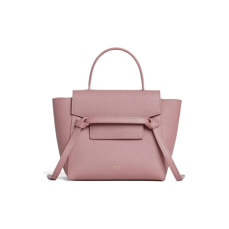 CELINE Grained Cow Leather Catfish Bag Shoulder Bag Crossbody Bag Handbag Women's Classical Rose-0