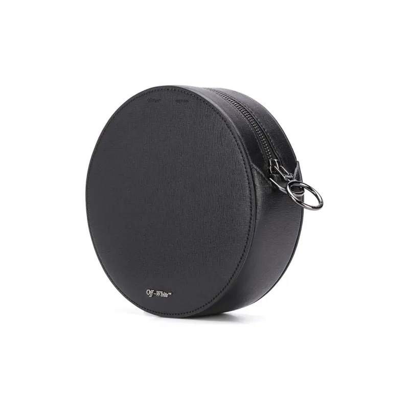 OFF WHITE Diag Round Bag Black/White-1