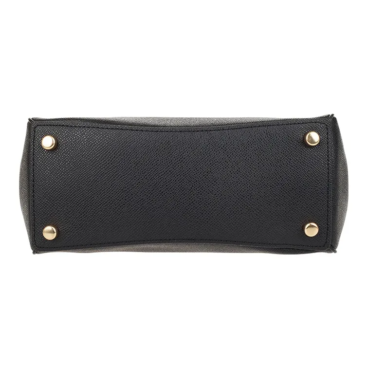 COACH Surrey Leather One Shoulder Handbags Women's Black-4