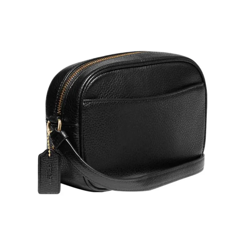 COACH Jamie Leather Camera Bag Shoulder Bag Crossbody Bag Small Size Women's Solid Color Black-1