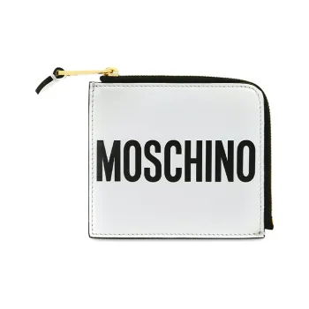 MOSCHINO Leather Wallet Unisex White