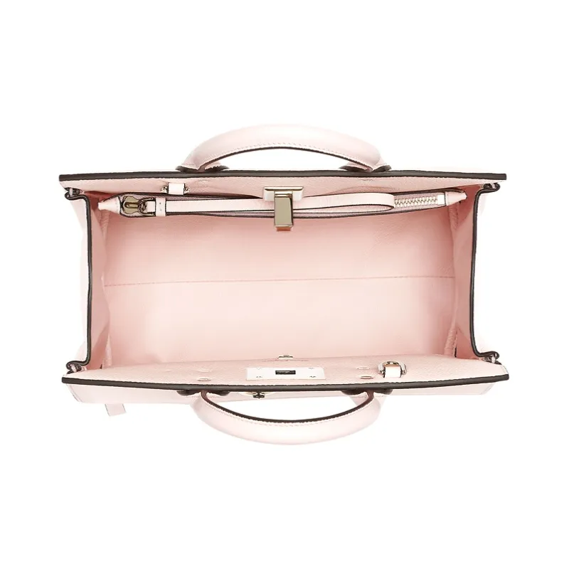 FERRAGAMO Studio Series Cow Leather Handbag Medium Size Men's Cherry Blossom Pink-3