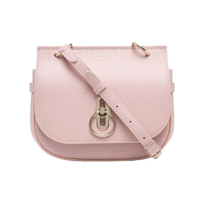 Mulberry Leather Crossbody Bag Shoulder Bag Women's Pink-0