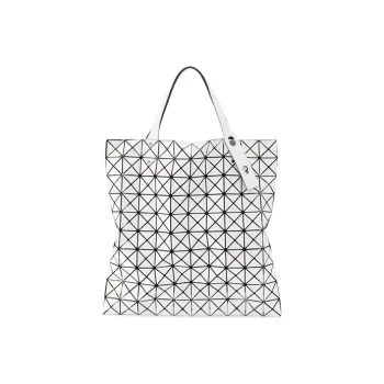 ISSEY MIYAKE Prism Polyurethane Laptop Bag, Tote Bag, Shopping Bag, Shoulder Bag, Handbag Large Size Unisex White