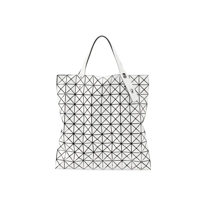 ISSEY MIYAKE Prism Polyurethane Laptop Bag, Tote Bag, Shopping Bag, Shoulder Bag, Handbag Large Size Unisex White-0