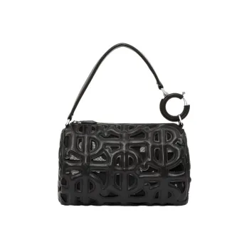 Burberry Leather Rhombus Bag Shoulder Bag Women's Black
