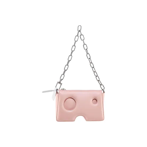 OFF WHITE Burrow Zipped Pouch 20 Pink