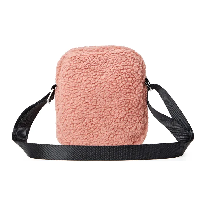 Champion Fabric Shoulder Bag Unisex Ecru/Brown/Pink-3