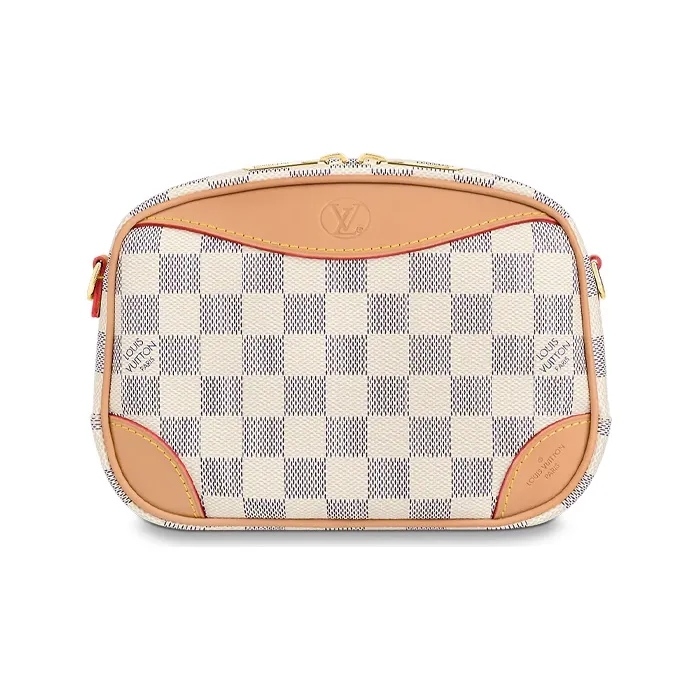 LOUIS VUITTON Deauville Coated Canvas With Leather Trim Jeanie Bag Shoulder Bag Crossbody Bag Mini Women's Plaid-3