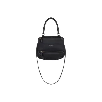 GIVENCHY Pandora Grained Leather Shoulder Bag Crossbody Bag Handbag Small Size Women's Black