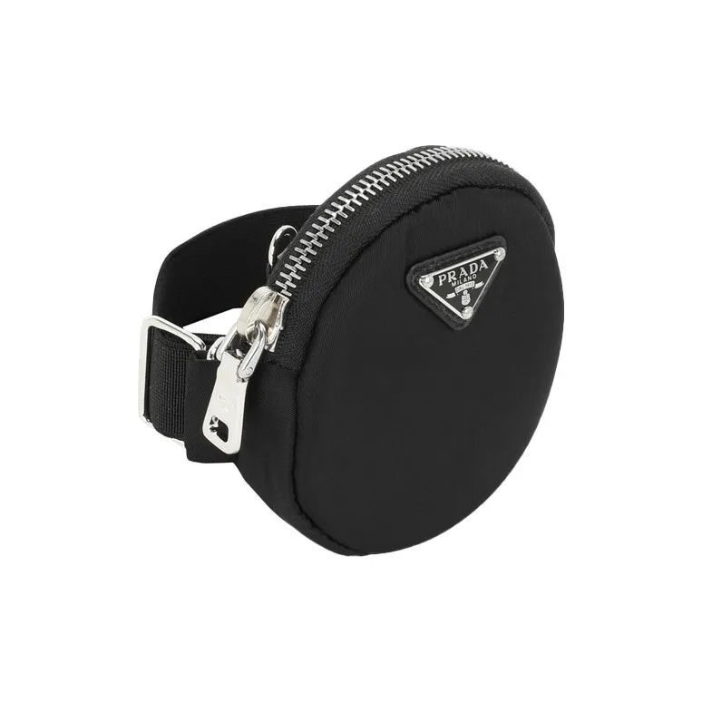PRADA Nylon Necklace Pouch Shoulder Bag Unisex Black-2