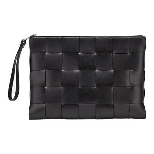 Bottega Veneta Cow Leather Clutch Men's Black