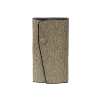 Valextra Leather Key Pouch Unisex Light Brown