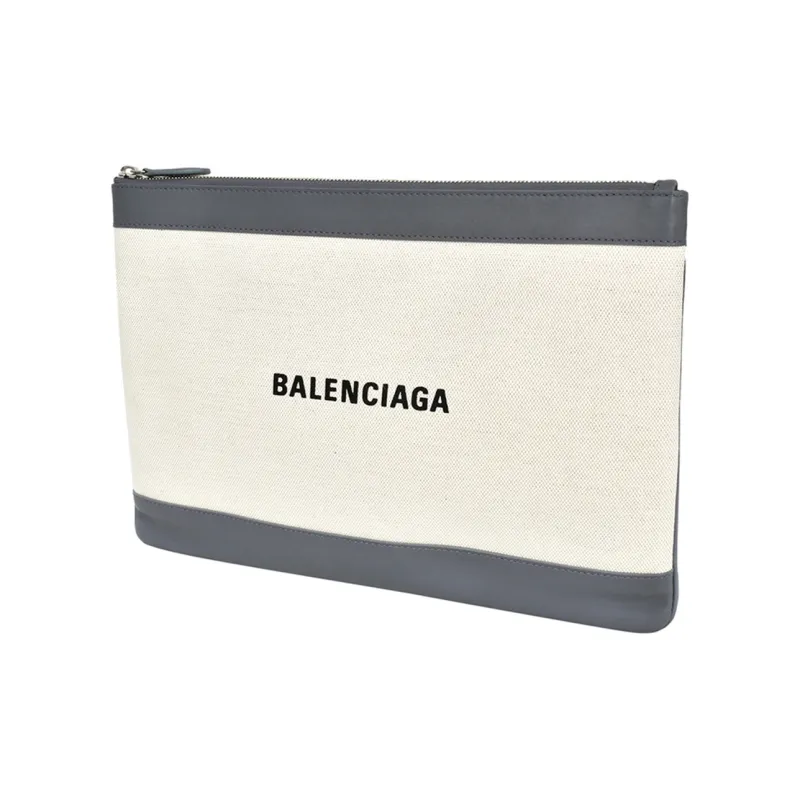 Balenciaga Canvas Clutch Women's Ecru-2