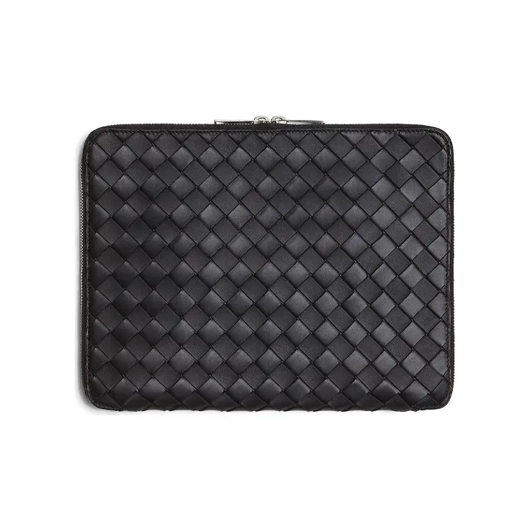 Bottega Veneta Cow Leather Clutch Briefcase Men's Black-0