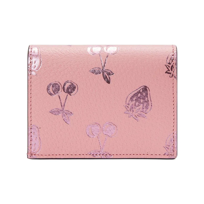 GUCCI Marmont Leather Wallet Card Holder Clutch Women's Pink-1