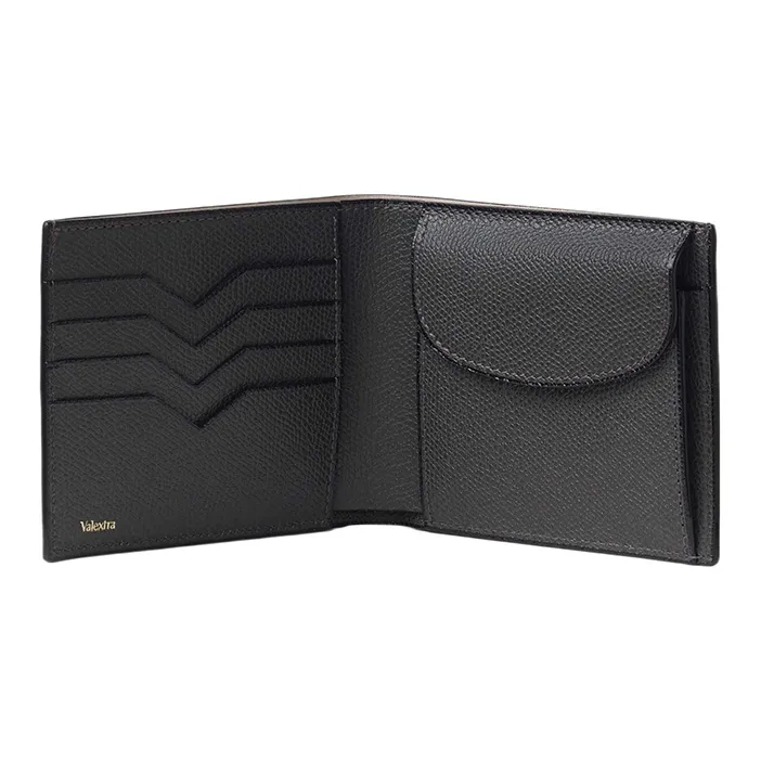 Valextra Cow Leather Wallet Men's Smoke Gray-1