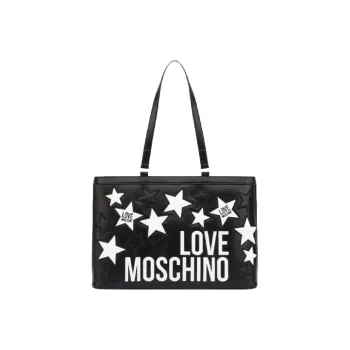 MOSCHINO Artificial Leather Tote Bag Shopping Bag Handbag Women's Black