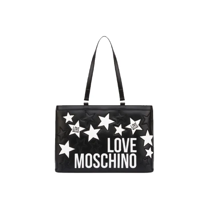 MOSCHINO Artificial Leather Tote Bag Shopping Bag Handbag Women's Black-0