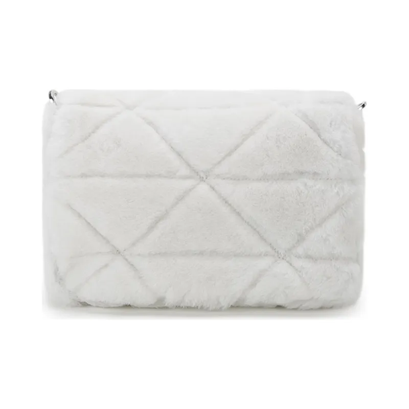 PRADA Shearling Bag Strap Crossbody Bag Shoulder Bag Women's White-3