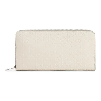 LOEWE Cow Leather Wallet Women's Light Oat