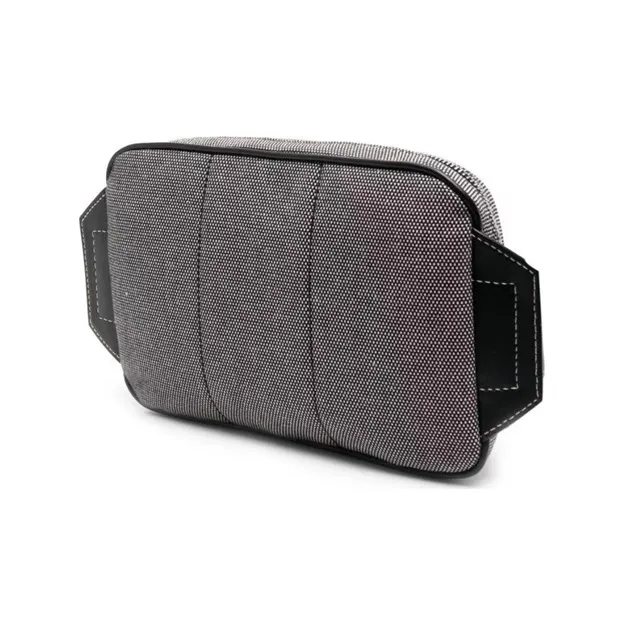 Burberry Cow Leather Sling Bag Fanny Pack Shoulder Bag Crossbody Bag Men's Gray-4