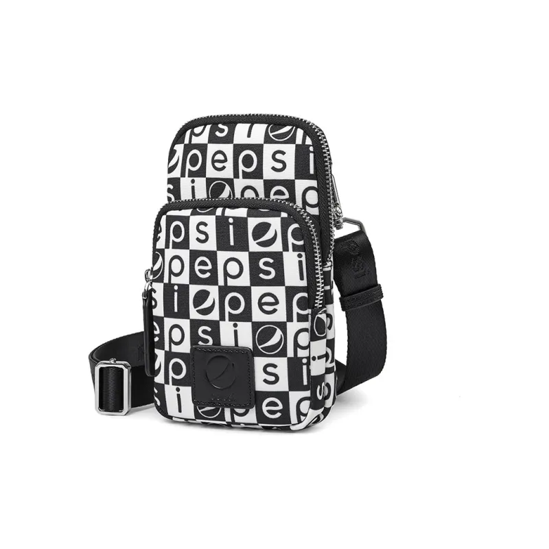 Pepsi Nylon Cell Phone Pouch Large Size Unisex Black White-1